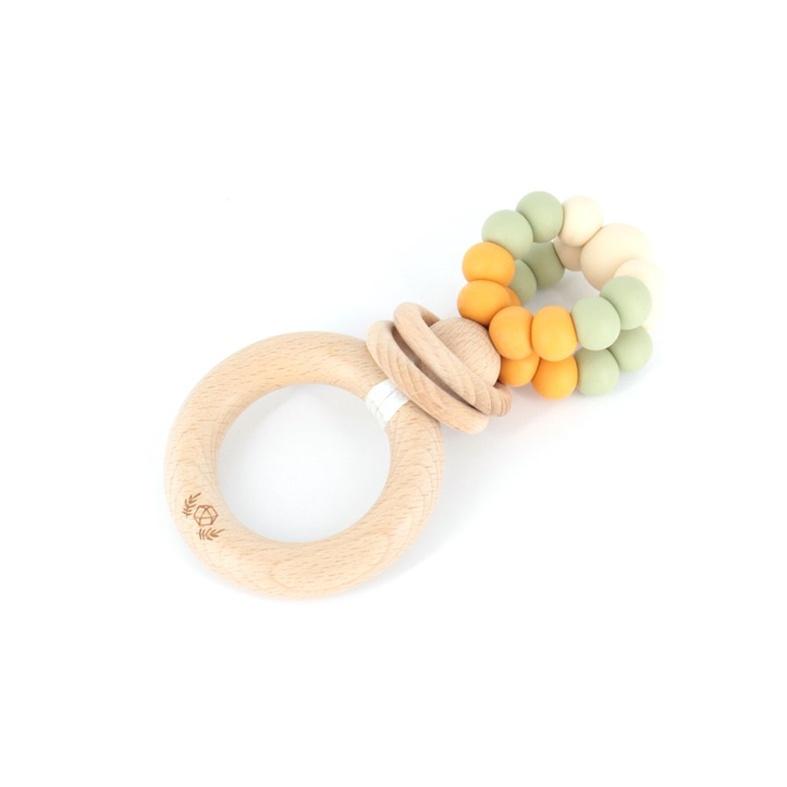 Lluie Teething Ring Pop Rattle