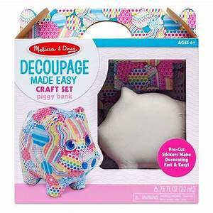 Decoupage Craft Set - Piggy Bank
