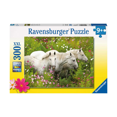 300 pc Puzzle - Horses in a Field of Flowers
