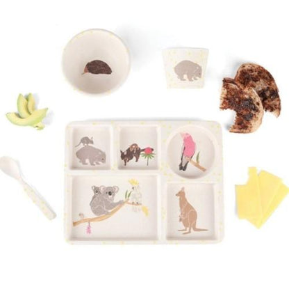Bamboo Divided Plate Set