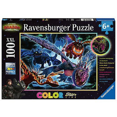 100 pc Puzzle - Dreamworks How To Train Your Dragon Color Star Line