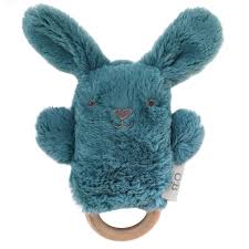 Banjo Bunny Wooden Teething Rattle