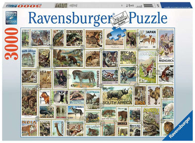 3000 pc Puzzle - Animal Stamps