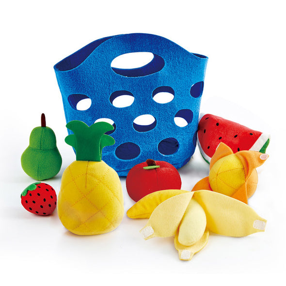 Toddler Fruit Basket - Blue felt