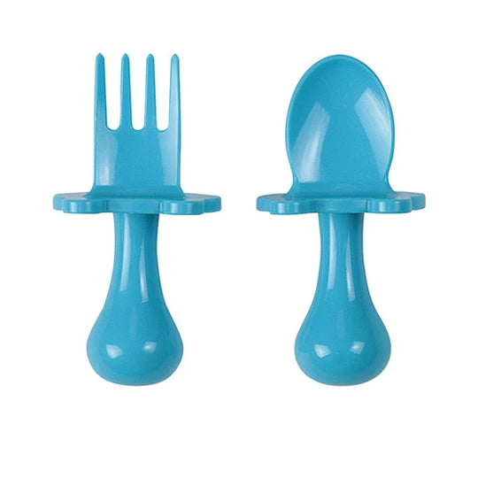 Small Hands Baby Utensils Ergonomic Spoon and Fork Set