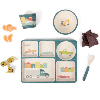 Bamboo Divided Plate Set