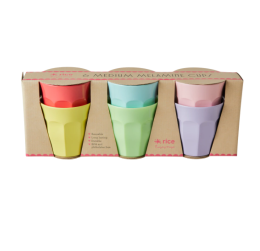 Melamine Cups Set - Yippie Yippie Yeah Colours