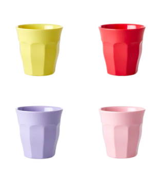 Melamine Cups Set - Yippie Yippie Yeah Colours