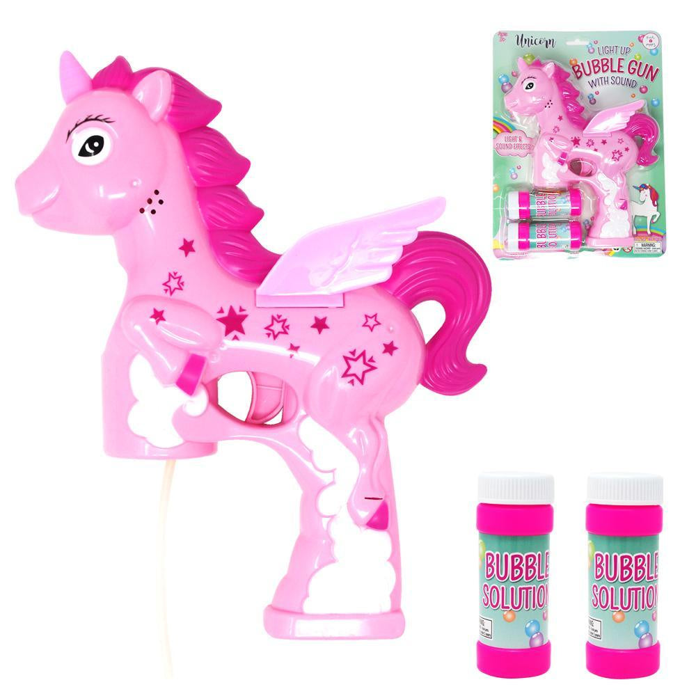 Unicorn Light Up Bubble Gun
