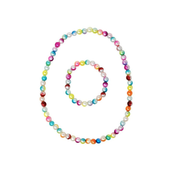 Necklace and Bracelet set - Rainbow Pearl