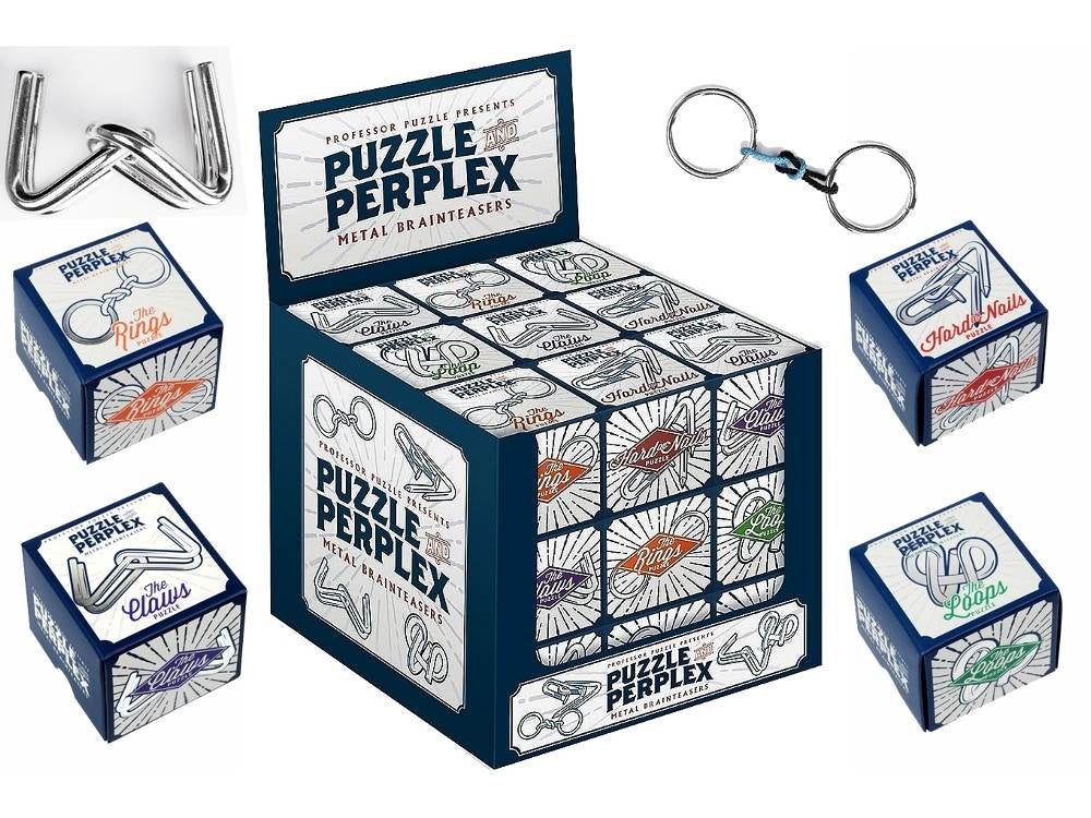 Puzzle and Perplex Metal Brainteasers - assorted