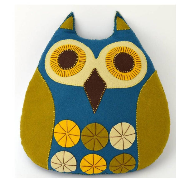 Felt Sewing Kit - Retro Owl Cushion