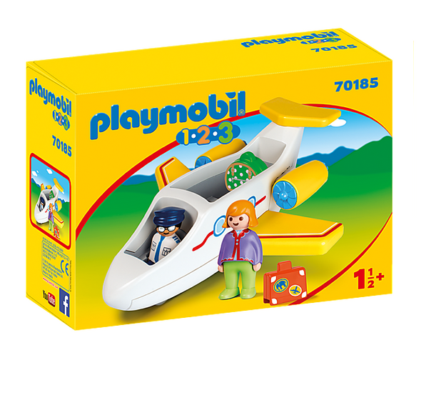Playmobil 1.2.3 - Plane with Passenger 70185