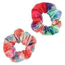 Hair Scrunchie - Rainbow Splash Shimmery