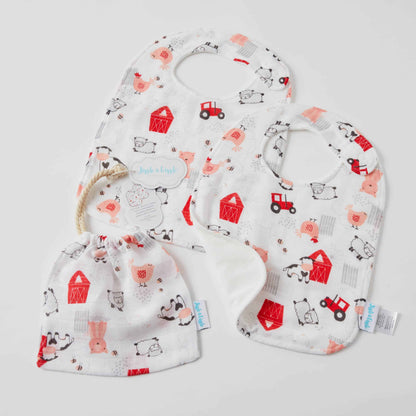 Muslin Bibs 2 pack - Assorted