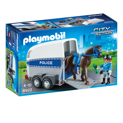City Action - Police with Horse and Trailer 6922