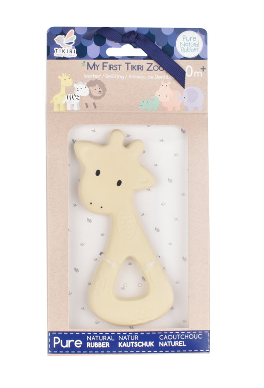 Flat Animal Teether - Natural Rubber