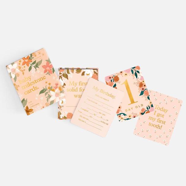 Baby Milestone Cards Floral