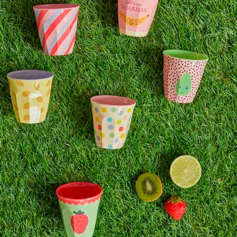 Melamine Kids Cups Set - Happy Fruits