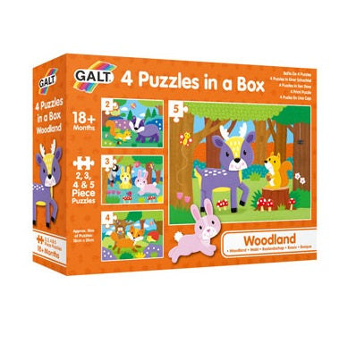 4  Puzzles in a Box - Woodland