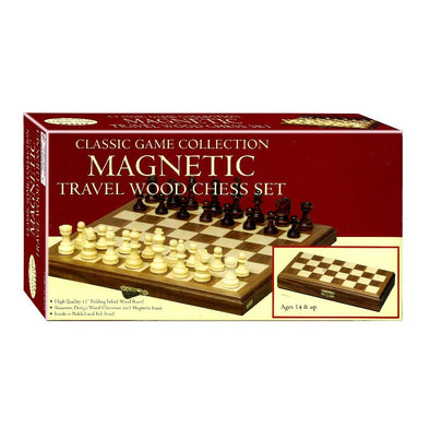 Magnetic Walnut Chess Set 11"