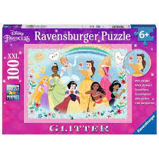 100 pc Puzzle - Glitter Disney Princesses Kindness and Courage