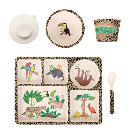 Bamboo Divided Plate Set
