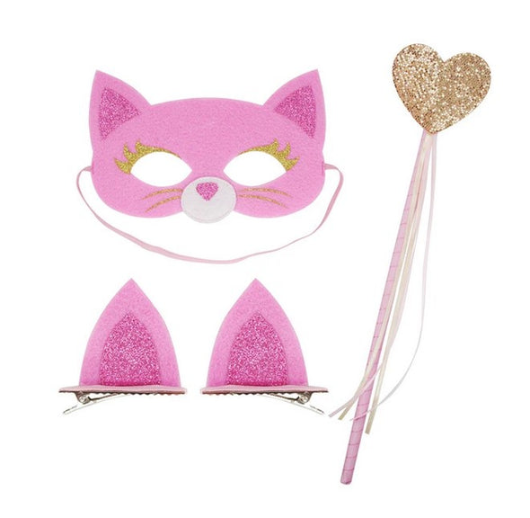 Costume - Pink Kitty with Mask, Ears & Wand