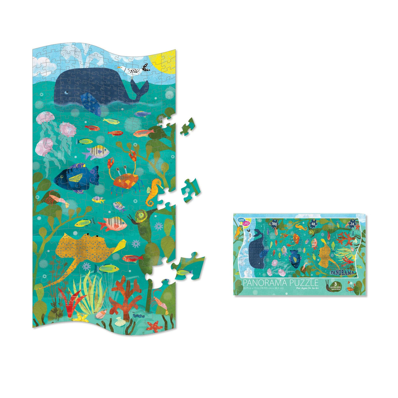 172 pc Panorama Puzzle - Under The Sea
