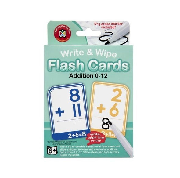 Write & Wipe Flash Cards - Addition 0-12