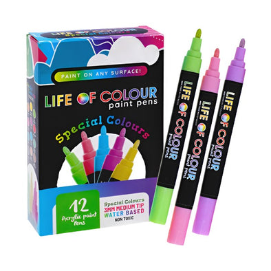Acrylic Paint Pens 3mm - Special Colours