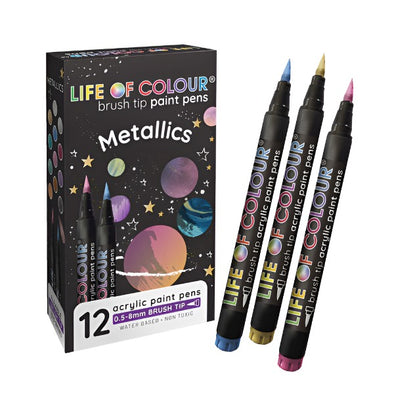Acrylic Paint Pens 1mm Fine Tip - Metallic