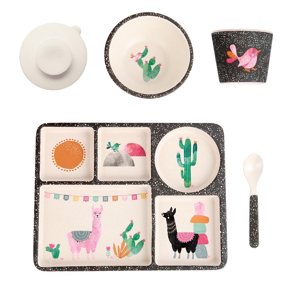 Bamboo Divided Plate Set