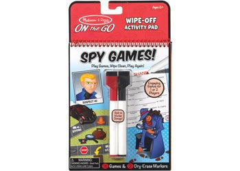 Wipe-Off Activity Pad - Spy Games