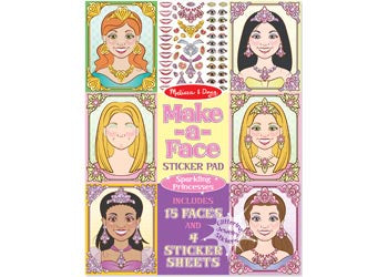 Make-a-Face Sticker Pad Sparkling Princesses