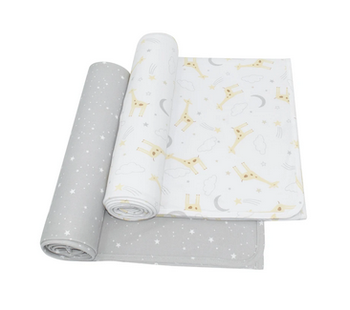 Jersey Swaddle Wraps - 2 pk assorted