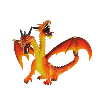 2 Headed Orange Dragon Figurine