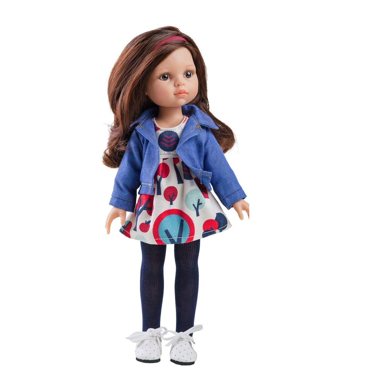 Dolls Clothes - 32cm Blue Jacket & Floral Dress