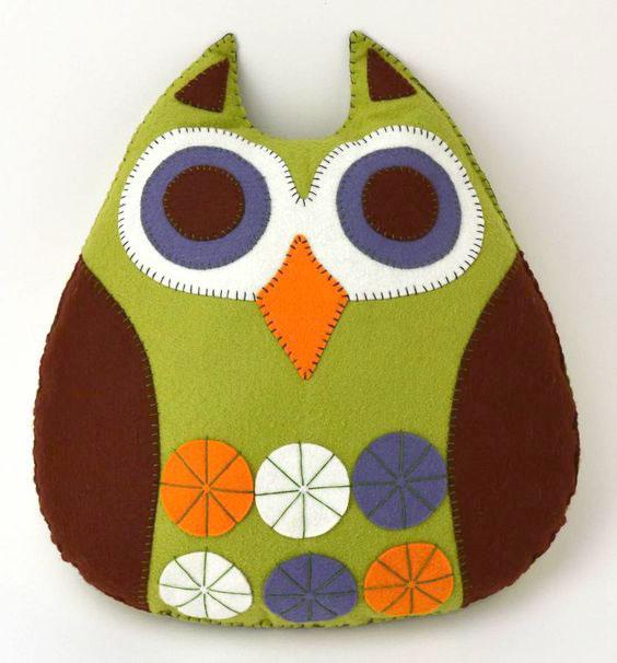 Felt Sewing Kit - Retro Owl Cushion
