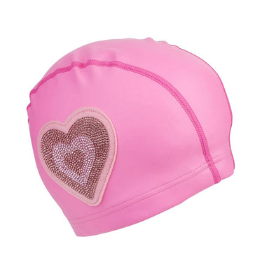 Swim Cap Neon Pink Heart