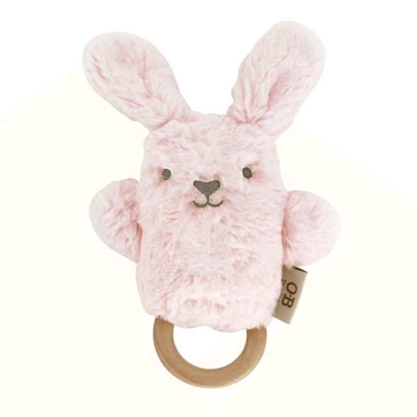 Betsy Bunny Wooden Teether Rattle