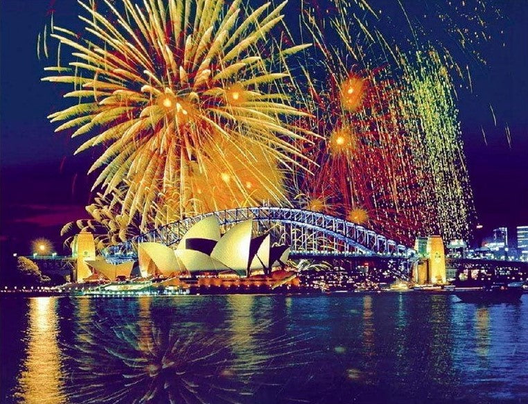 1000 pc Puzzle - Fireworks in Sydney