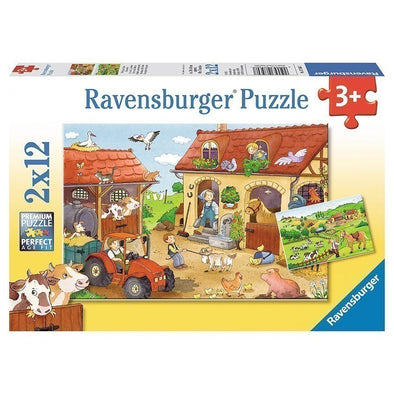 2 x 12 pc Puzzle - Working on the Farm