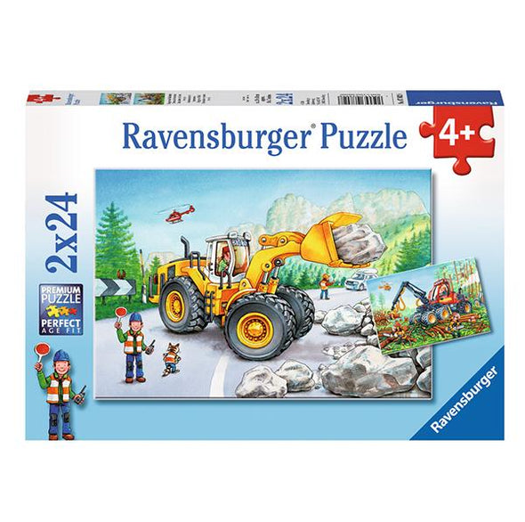 2 x 24 pc Puzzle - Diggers at Work