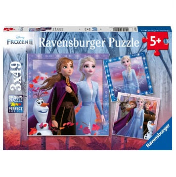 3 x 49 pc Puzzle - The Journey Starts Frozen II