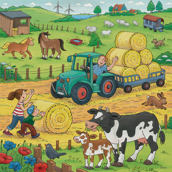 3 x 49 pc Puzzle - On The Farm