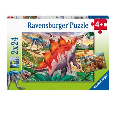 2 x 24 pc puzzle - Jurassic Wildlife