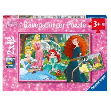 2 x 12 pc Puzzle - In The World of Disney Princesses