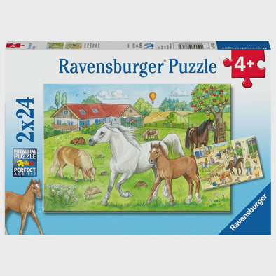 2 x 24 pc Puzzle - At the Stables