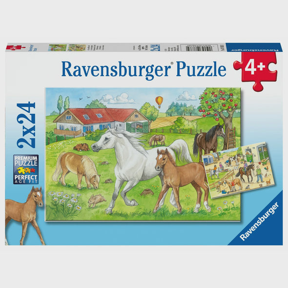 2 x 24 pc Puzzle - At the Stables